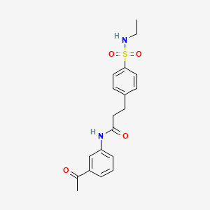 N-(3-acetylphenyl)-3-[4-(ethylsulfamoyl)phenyl]propanamide