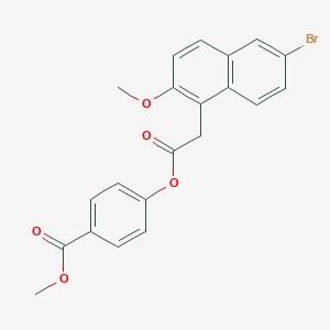 molecular formula C21H17BrO5 B4215804 methyl 4-{[(6-bromo-2-methoxy-1-naphthyl)acetyl]oxy}benzoate 