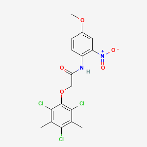 molecular formula C17H15Cl3N2O5 B4215807 N-(4-methoxy-2-nitrophenyl)-2-(2,4,6-trichloro-3,5-dimethylphenoxy)acetamide 