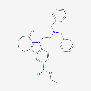 molecular formula C32H34N2O3 B421581 Ethyl 5-[2-(dibenzylamino)ethyl]-6-oxo-5,6,7,8,9,10-hexahydrocyclohepta[b]indole-2-carboxylate CAS No. 352554-68-8