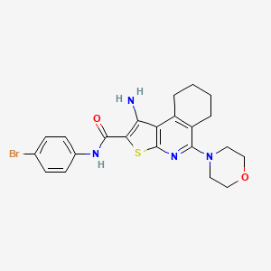 1-amino-N-(4-bromophenyl)-5-(4-morpholinyl)-6,7,8,9-tetrahydrothieno[2,3-c]isoquinoline-2-carboxamide