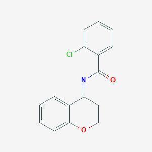 molecular formula C16H12ClNO2 B421584 2-chloro-N-(2,3-dihydro-4H-chromen-4-ylidene)benzamide 