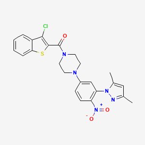 1-[(3-chloro-1-benzothien-2-yl)carbonyl]-4-[3-(3,5-dimethyl-1H-pyrazol-1-yl)-4-nitrophenyl]piperazine