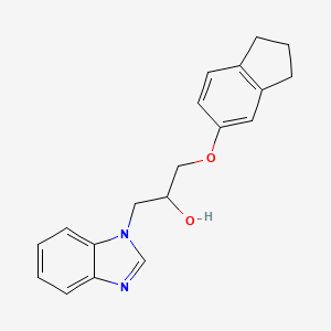 molecular formula C19H20N2O2 B4215881 1-(benzimidazol-1-yl)-3-(2,3-dihydro-1H-inden-5-yloxy)propan-2-ol 