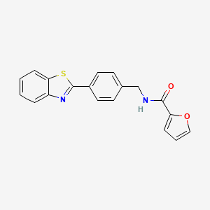 N-[[4-(1,3-benzothiazol-2-yl)phenyl]methyl]furan-2-carboxamide