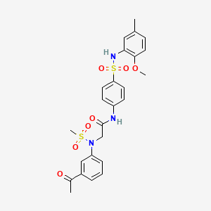 N~2~-(3-acetylphenyl)-N~1~-(4-{[(2-methoxy-5-methylphenyl)amino]sulfonyl}phenyl)-N~2~-(methylsulfonyl)glycinamide