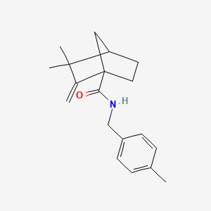 molecular formula C19H25NO B4215905 3,3-dimethyl-N-(4-methylbenzyl)-2-methylenebicyclo[2.2.1]heptane-1-carboxamide 