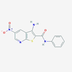 molecular formula C14H10N4O3S B421591 3-amino-5-nitro-N-phenylthieno[2,3-b]pyridine-2-carboxamide CAS No. 293735-70-3