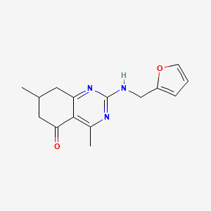 2-[(2-Furylmethyl)amino]-4,7-dimethyl-6,7,8-trihydroquinazolin-5-one