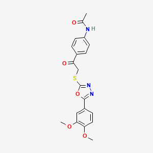 N-[4-(2-{[5-(3,4-DIMETHOXYPHENYL)-1,3,4-OXADIAZOL-2-YL]SULFANYL}ACETYL)PHENYL]ACETAMIDE