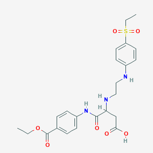 4-[4-(Ethoxycarbonyl)anilino]-3-({2-[4-(ethylsulfonyl)anilino]ethyl}amino)-4-oxobutanoic acid