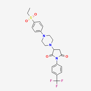 3-{4-[4-(Ethylsulfonyl)phenyl]piperazin-1-yl}-1-[4-(trifluoromethyl)phenyl]pyrrolidine-2,5-dione