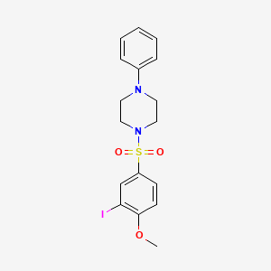 1-[(3-iodo-4-methoxyphenyl)sulfonyl]-4-phenylpiperazine