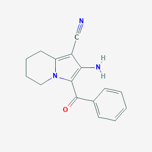 molecular formula C16H15N3O B421597 2-Amino-3-benzoyl-5,6,7,8-tetrahydro-1-indolizinecarbonitrile CAS No. 352554-98-4