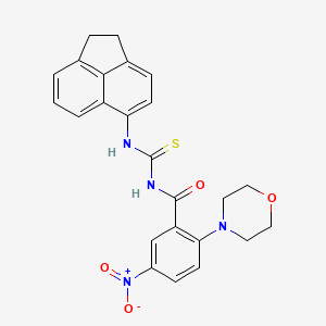 N-[(1,2-dihydro-5-acenaphthylenylamino)carbonothioyl]-2-(4-morpholinyl)-5-nitrobenzamide