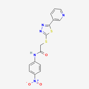 N~1~-(4-NITROPHENYL)-2-{[5-(3-PYRIDYL)-1,3,4-THIADIAZOL-2-YL]SULFANYL}ACETAMIDE