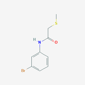 molecular formula C9H10BrNOS B4215987 N-(3-bromophenyl)-2-(methylthio)acetamide 