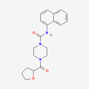 molecular formula C20H23N3O3 B4216002 N-1-naphthyl-4-(tetrahydro-2-furanylcarbonyl)-1-piperazinecarboxamide 