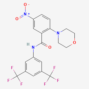 molecular formula C19H15F6N3O4 B4216015 N-[3,5-bis(trifluoromethyl)phenyl]-2-(morpholin-4-yl)-5-nitrobenzamide 