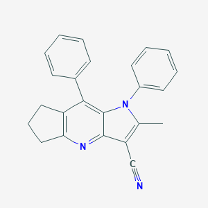 molecular formula C24H19N3 B421602 1,7-Diphenyl-2-methyl-3-cyano-5,6-trimethylenepyrrolo[3,2-b]pyridine 