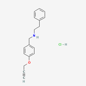 molecular formula C18H20ClNO B4216020 (2-phenylethyl)[4-(2-propyn-1-yloxy)benzyl]amine 