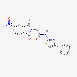 2-(5-nitro-1,3-dioxo-1,3-dihydro-2H-isoindol-2-yl)-N-(4-phenyl-1,3-thiazol-2-yl)acetamide