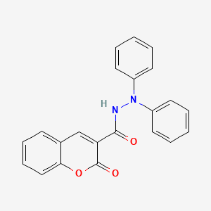 molecular formula C22H16N2O3 B4216037 2-oxo-N',N'-diphenyl-2H-chromene-3-carbohydrazide 