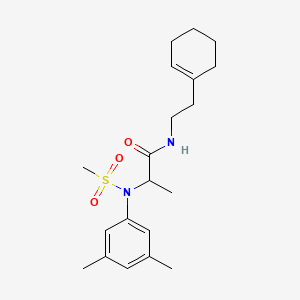 molecular formula C20H30N2O3S B4216041 N~1~-[2-(1-cyclohexen-1-yl)ethyl]-N~2~-(3,5-dimethylphenyl)-N~2~-(methylsulfonyl)alaninamide 