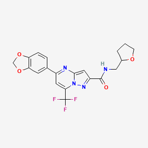 5-(1,3-benzodioxol-5-yl)-N-(tetrahydro-2-furanylmethyl)-7-(trifluoromethyl)pyrazolo[1,5-a]pyrimidine-2-carboxamide