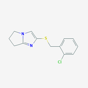 molecular formula C13H13ClN2S B421606 2-[(2-chlorophenyl)methylthio]-6,7-dihydro-5H-pyrrolo[1,2-a]imidazole 
