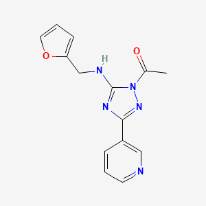 1-(5-{[(Furan-2-YL)methyl]amino}-3-(pyridin-3-YL)-1H-1,2,4-triazol-1-YL)ethan-1-one