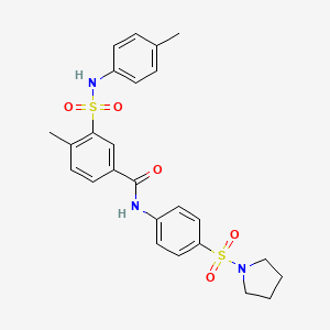 4-methyl-3-{[(4-methylphenyl)amino]sulfonyl}-N-[4-(1-pyrrolidinylsulfonyl)phenyl]benzamide