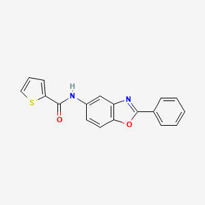 N-(2-phenyl-1,3-benzoxazol-5-yl)thiophene-2-carboxamide