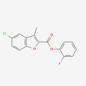 molecular formula C16H10ClFO3 B4216116 2-fluorophenyl 5-chloro-3-methyl-1-benzofuran-2-carboxylate 