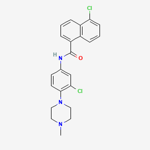 5-chloro-N-[3-chloro-4-(4-methylpiperazin-1-yl)phenyl]naphthalene-1-carboxamide