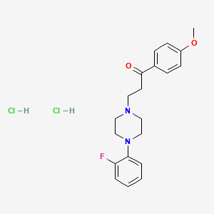 3-[4-(2-Fluorophenyl)piperazin-1-yl]-1-(4-methoxyphenyl)propan-1-one;dihydrochloride