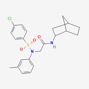 N~1~-bicyclo[2.2.1]hept-2-yl-N~2~-[(4-chlorophenyl)sulfonyl]-N~2~-(3-methylphenyl)glycinamide