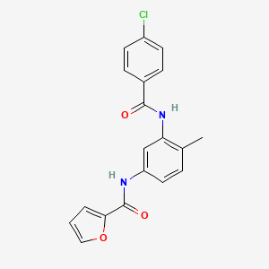 N-[3-[(4-chlorobenzoyl)amino]-4-methylphenyl]furan-2-carboxamide