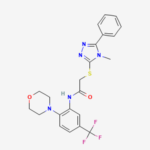 2-[(4-methyl-5-phenyl-4H-1,2,4-triazol-3-yl)thio]-N-[2-(4-morpholinyl)-5-(trifluoromethyl)phenyl]acetamide