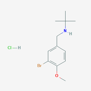 N-[(3-bromo-4-methoxyphenyl)methyl]-2-methylpropan-2-amine;hydrochloride