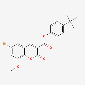 4-tert-butylphenyl 6-bromo-8-methoxy-2-oxo-2H-chromene-3-carboxylate