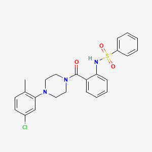 N-(2-{[4-(5-chloro-2-methylphenyl)-1-piperazinyl]carbonyl}phenyl)benzenesulfonamide