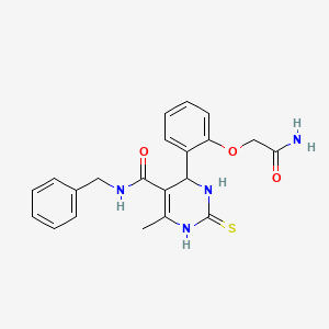 molecular formula C21H22N4O3S B4216232 4-[2-(2-amino-2-oxoethoxy)phenyl]-N-benzyl-6-methyl-2-thioxo-1,2,3,4-tetrahydro-5-pyrimidinecarboxamide 