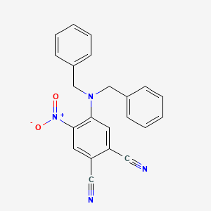 molecular formula C22H16N4O2 B4216249 4-(Dibenzylamino)-5-nitrobenzene-1,2-dicarbonitrile 