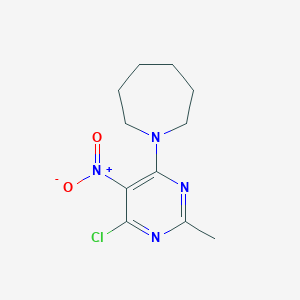 molecular formula C11H15ClN4O2 B421625 1-(6-Chloro-2-methyl-5-nitropyrimidin-4-yl)azepane CAS No. 352555-41-0