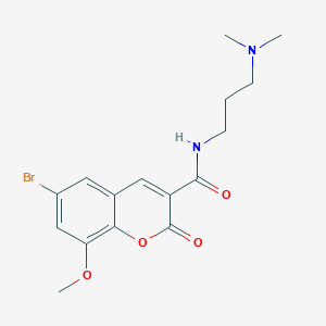 molecular formula C16H19BrN2O4 B4216267 6-bromo-N-[3-(dimethylamino)propyl]-8-methoxy-2-oxo-2H-chromene-3-carboxamide 