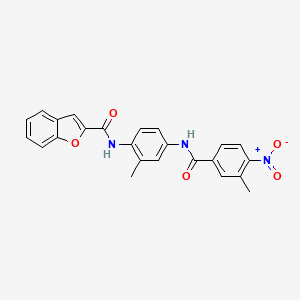 molecular formula C24H19N3O5 B4216277 N-{2-methyl-4-[(3-methyl-4-nitrobenzoyl)amino]phenyl}-1-benzofuran-2-carboxamide 