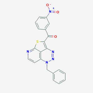 molecular formula C21H13N5O3S B421628 (5-benzyl-5H-1-thia-3,4,5,8-tetraazaacenaphthylen-2-yl){3-nitrophenyl}methanone 