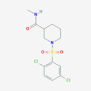 molecular formula C13H16Cl2N2O3S B4216285 1-(2,5-dichlorophenyl)sulfonyl-N-methylpiperidine-3-carboxamide 