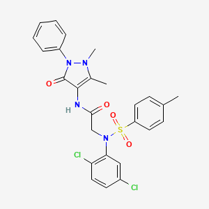 N~2~-(2,5-dichlorophenyl)-N~1~-(1,5-dimethyl-3-oxo-2-phenyl-2,3-dihydro-1H-pyrazol-4-yl)-N~2~-[(4-methylphenyl)sulfonyl]glycinamide